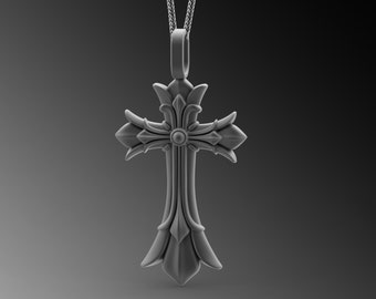 Sterling Silver Christian Cross Necklace - Religious Pendant
