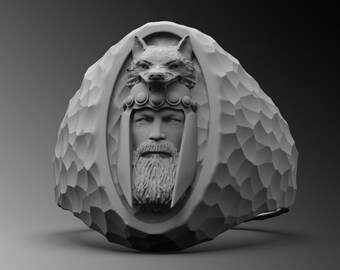 Anillo de plata de ley del dios Hades, anillo de Cerbero para hombre de la mitología griega