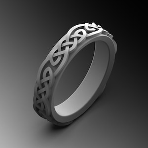 Mens Celtic Band Ring Silver Geometric Band Ring Silver Band Ring Unique Band Rings For Man Silver Wedding Band Sterling Mens Wedding Band