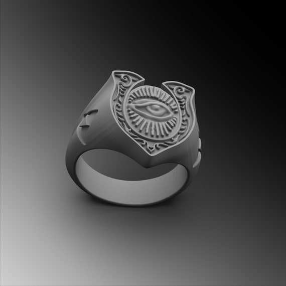 Anello Occhio Provvidenza Anello Occhio Della Provvidenza In Acciaio Inox - Simbolo Egizio Regolabile, Uomo/Donna Anelli Uomo Regolabili Acciaio - Foto 7