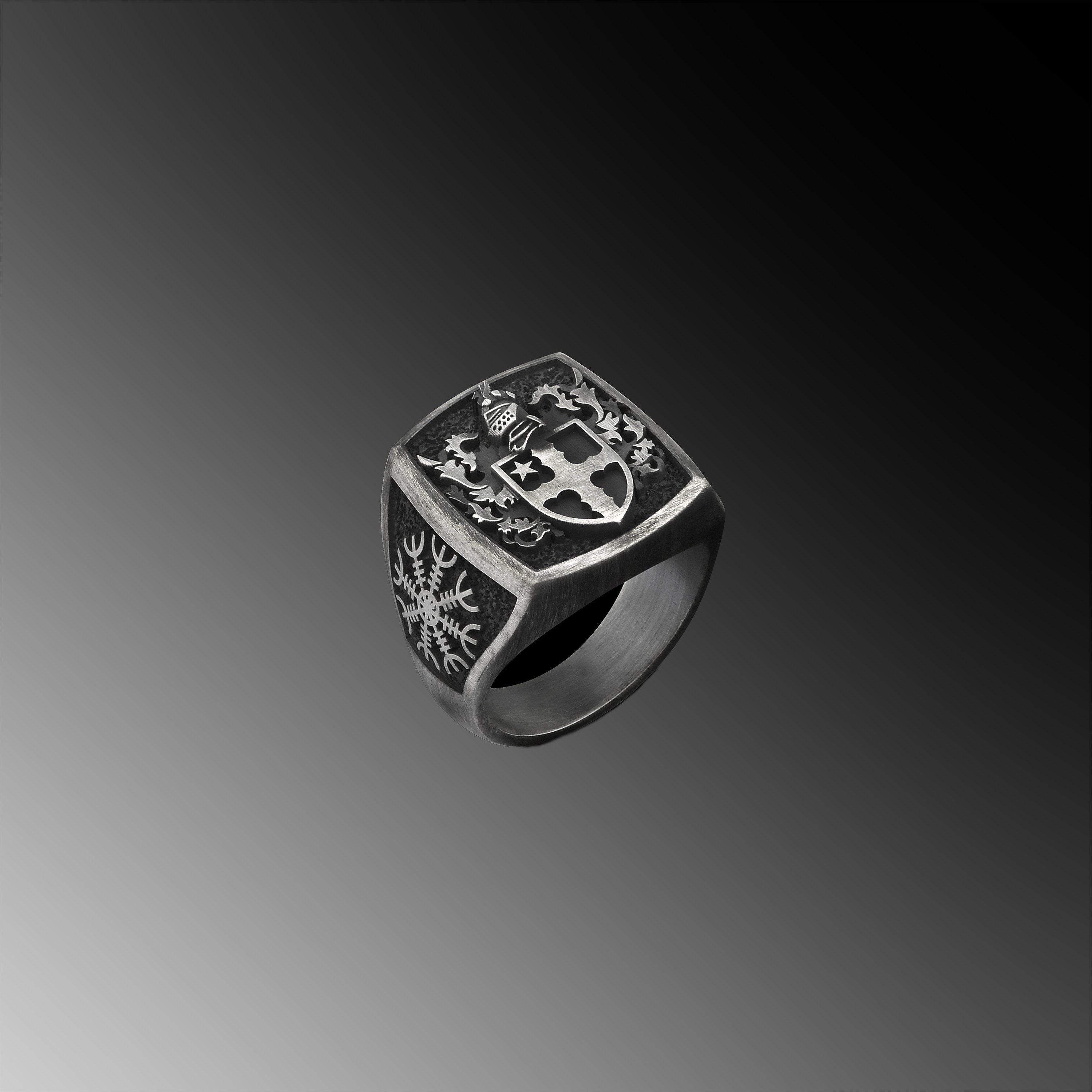 Family Crest Ring Coat of Arms Ring Men Custom Ring Men Etsy