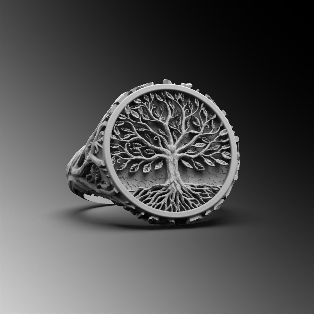 Yggdrasil Ring, Tree of Life Ring, Mens Viking Ring, Tree of Life Ring