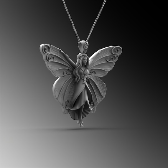 CRWENG Collana con urna a farfalla, in argento sterling 925