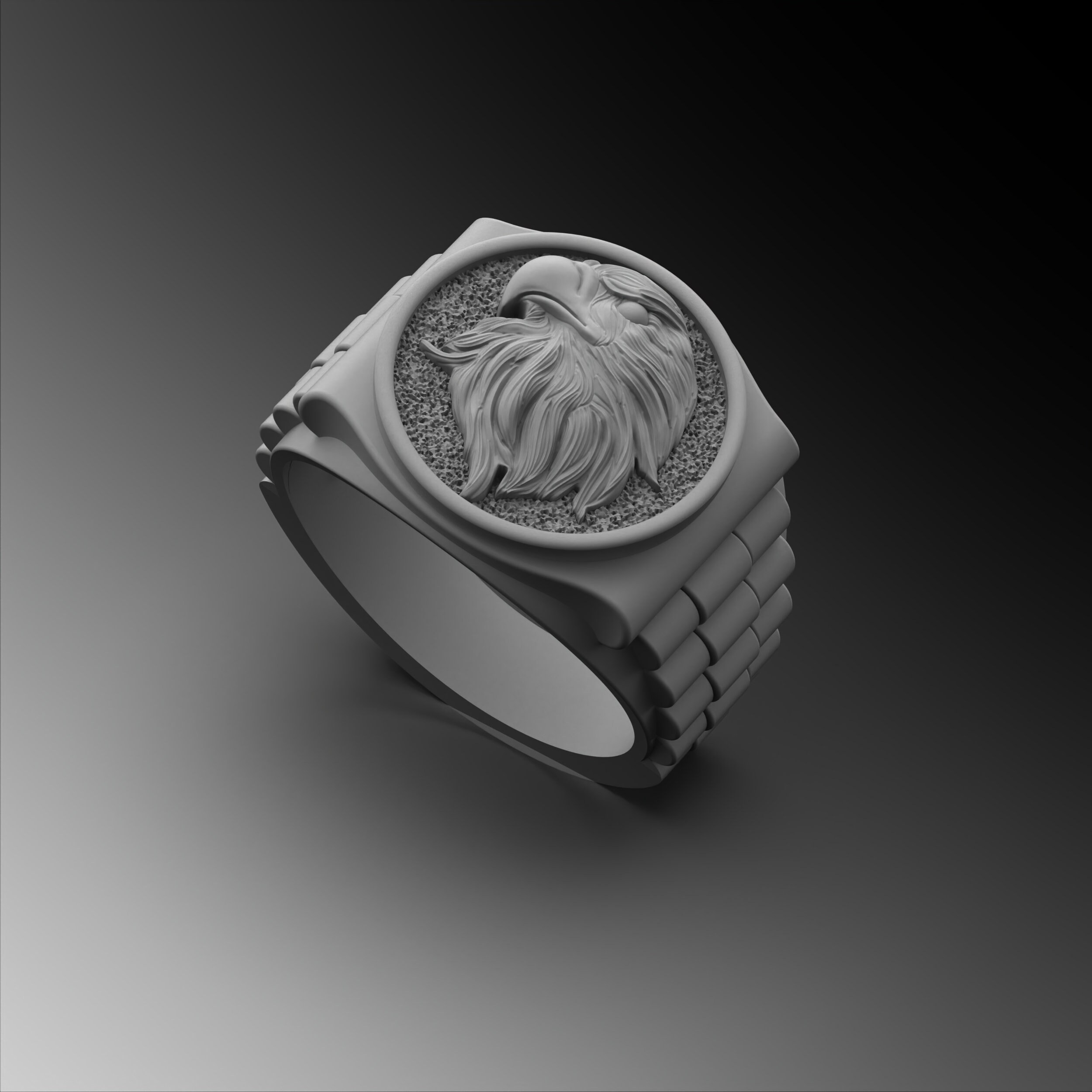 Mens Eagle Signet Ring, Handmade 925K Sterling Silver Hawk Ring - Etsy