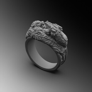 Bague Homme Acier Inoxydable Tête De Tigre - Style Gothique Biker, Animal, Design Vintage