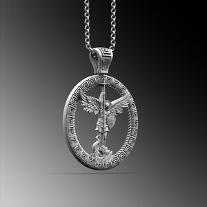 Saint Michael The Archangel Pendant St Michael Necklace For Man Archangel Pendant Christian Necklace For Religious Man Christian Gift Him