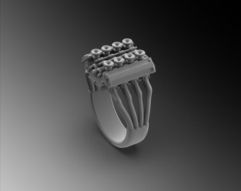 指輪・リング motoring Amazon.co.jp: 機関車 V8 エンジン モーター 指輪 リング, 男性用 純