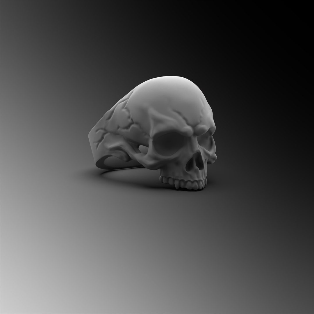 Mens Skull Ring Silver Skul Rings for Man Skull Silver Ring Man Pinky Ring