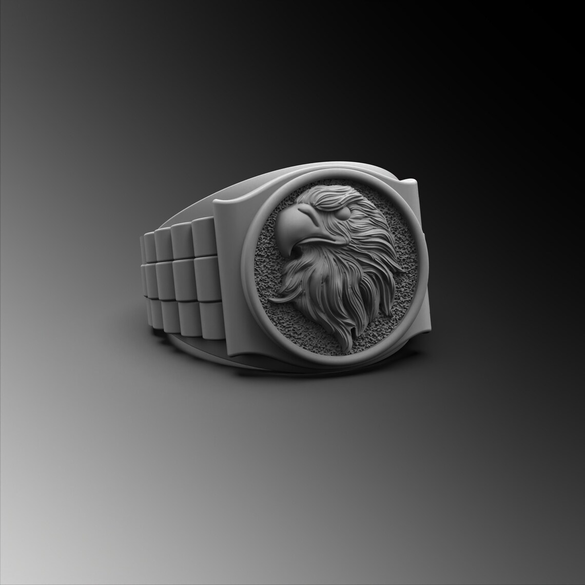 Mens Eagle Signet Ring, Handmade 925K Sterling Silver Hawk Ring - Etsy