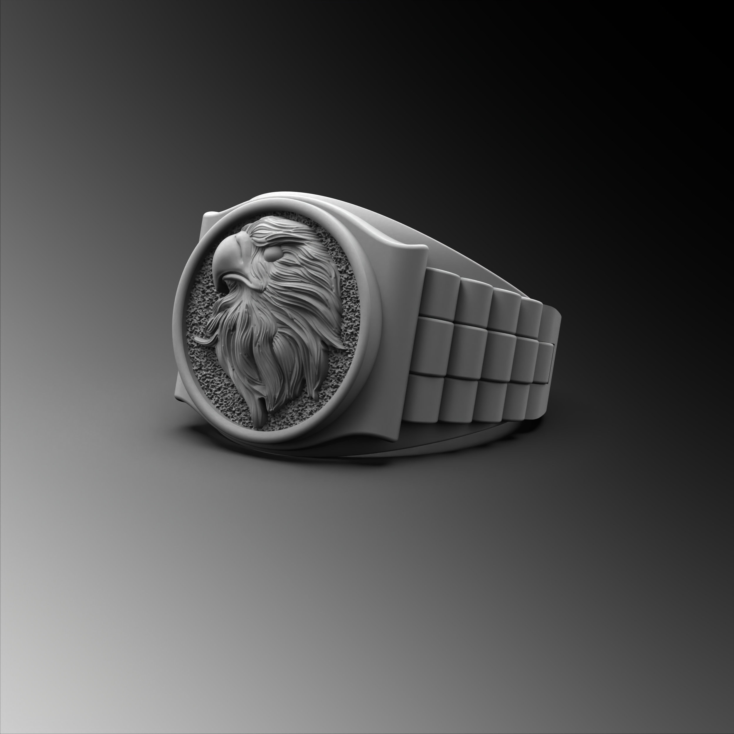 Mens Eagle Signet Ring, Handmade 925K Sterling Silver Hawk Ring - Etsy