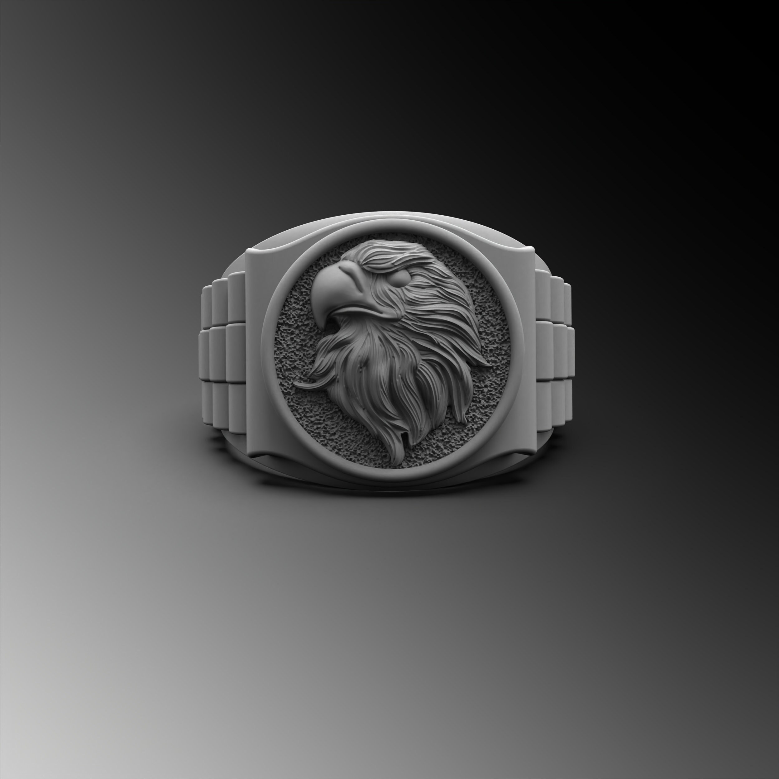 Mens Eagle Signet Ring, Handmade 925K Sterling Silver Hawk Ring - Etsy