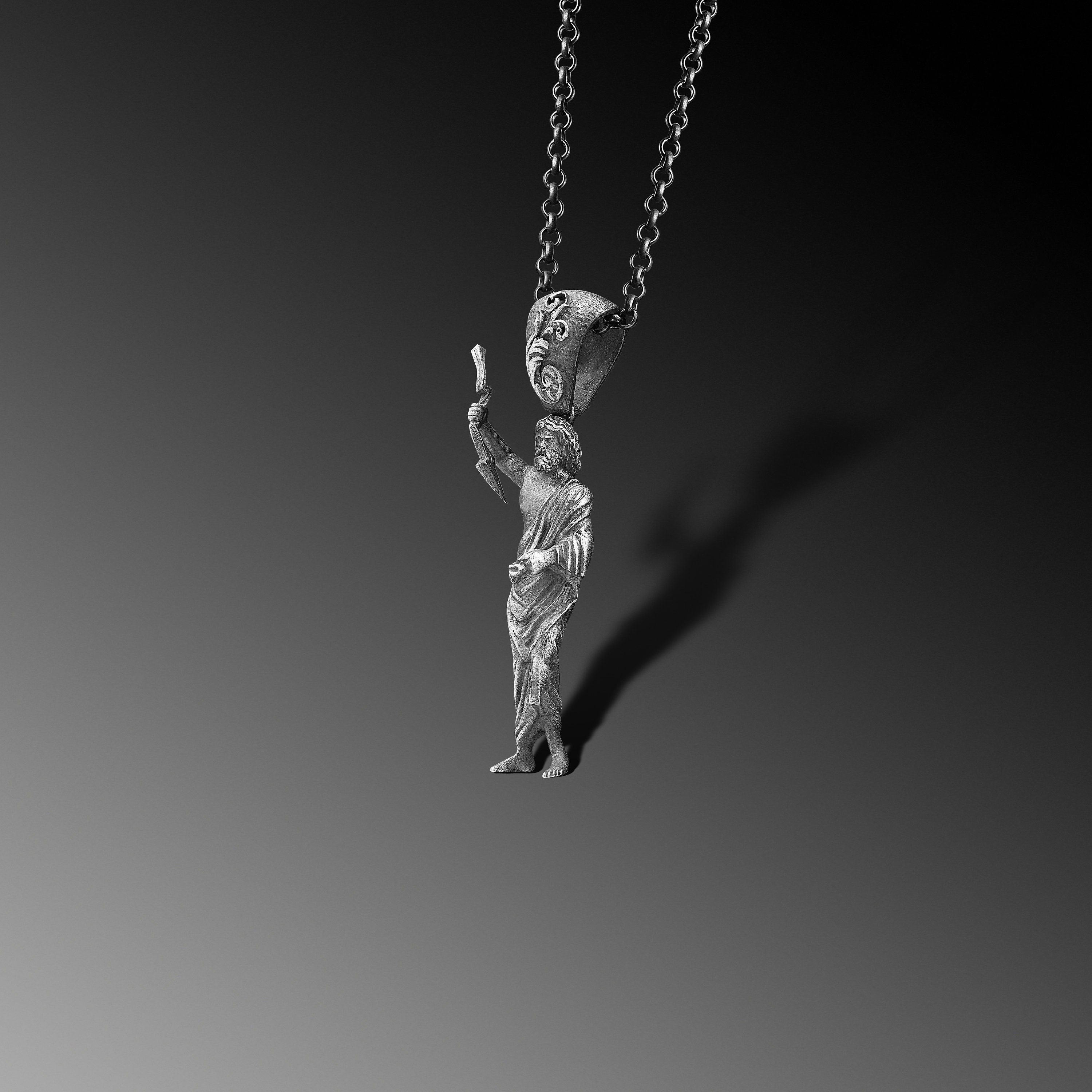 Collana YFN Zeus In Argento 925 Con Ciondolo Religioso Per Uomo E Donna - Regalo Con Confezione - 3