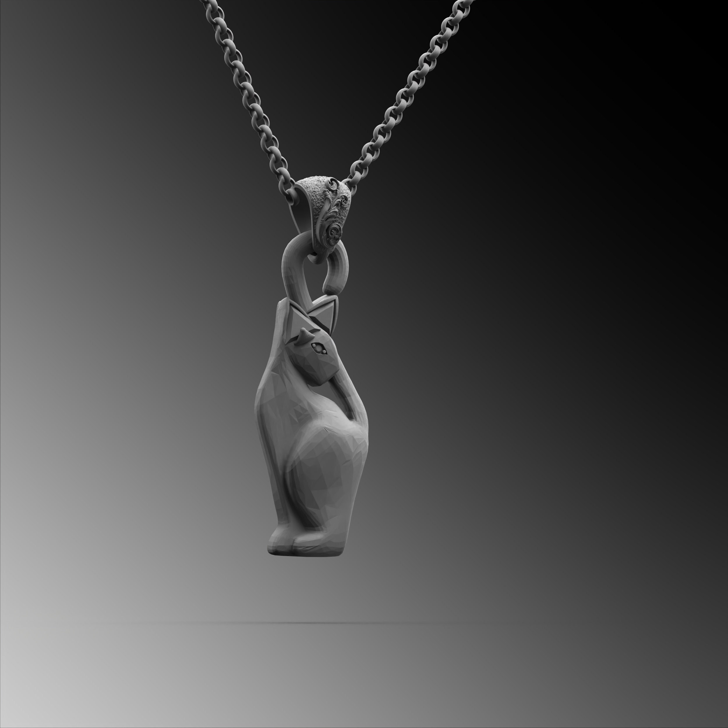 Collana Gatto Nero In Argento Sterling 925 | Ciondolo Con Agata Muschiata | Regalo Per Amanti Dei Gatti | Catena Regolabile 45+5 Cm