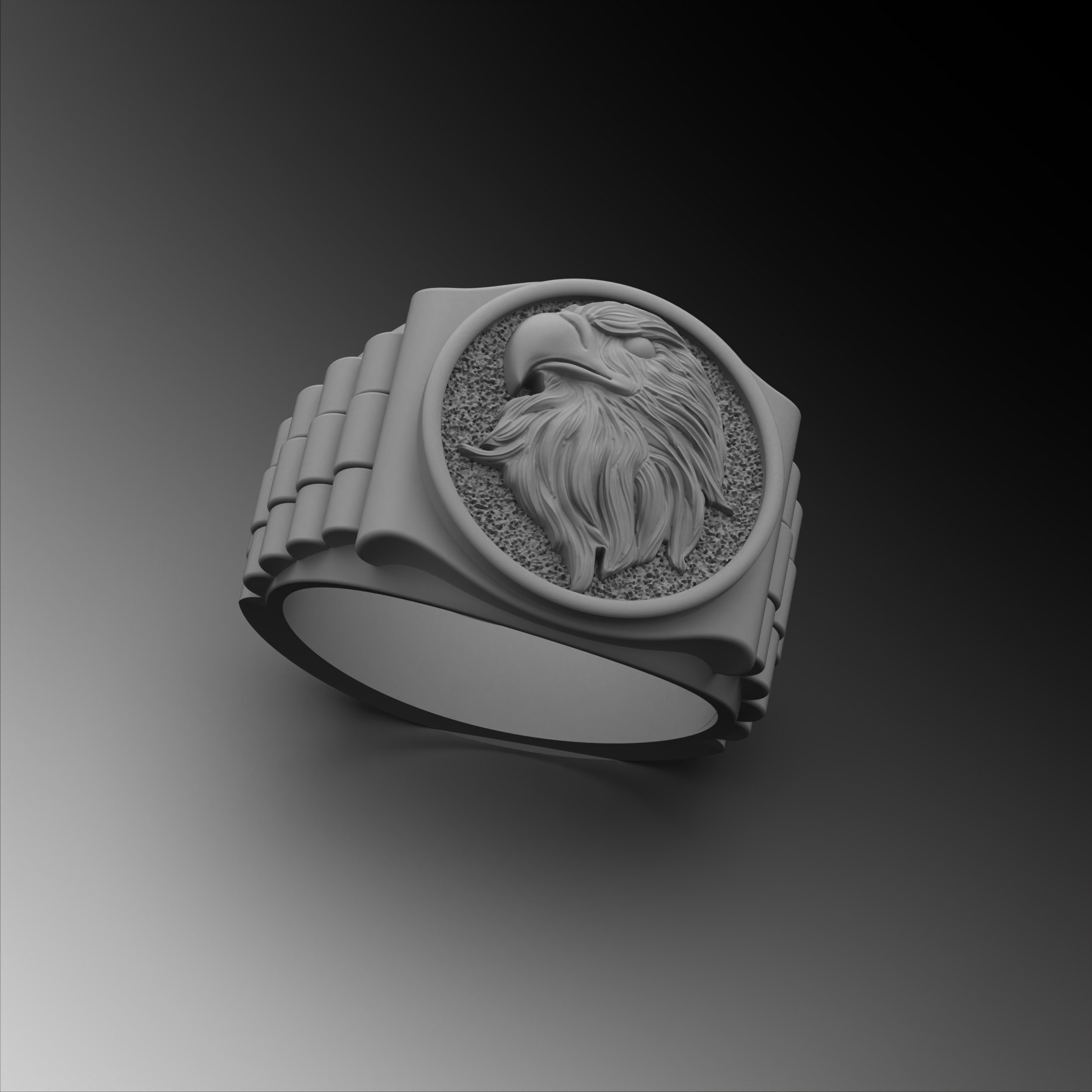 Mens Eagle Signet Ring, Handmade 925K Sterling Silver Hawk Ring - Etsy