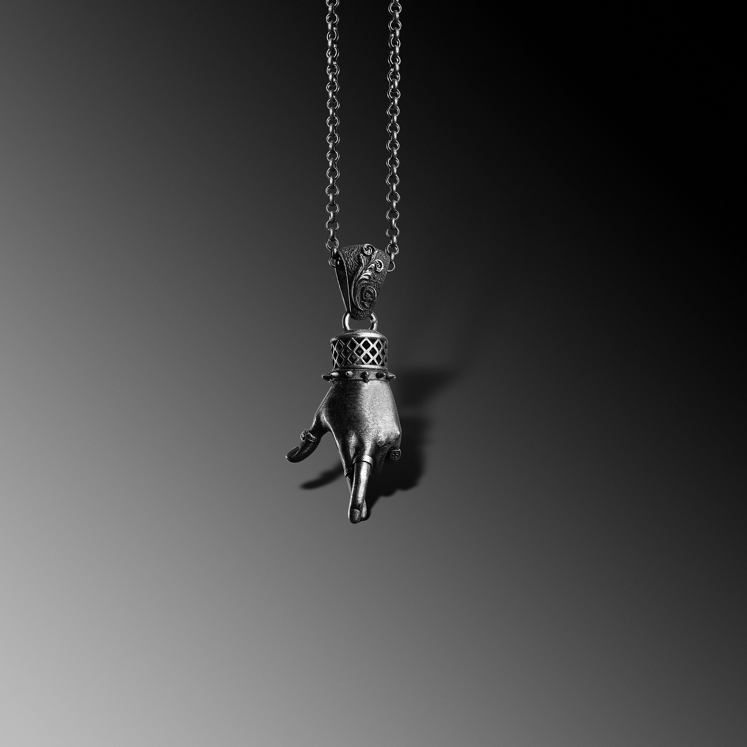 Ciondolo con dita incrociate in argento sterling / Portafortuna / Prodotto negli Stati Uniti - Italia