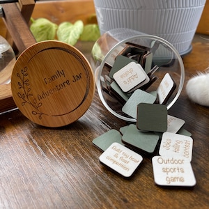Family Adventure Jar. Family Gift Idea. Weekend Activities. Personalized. Holidays. Special Occasions