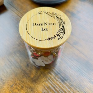 Date Night Jar. Couples. Wedding Gift. Valentines Day. Anniversary. Christmas. Gift image 3