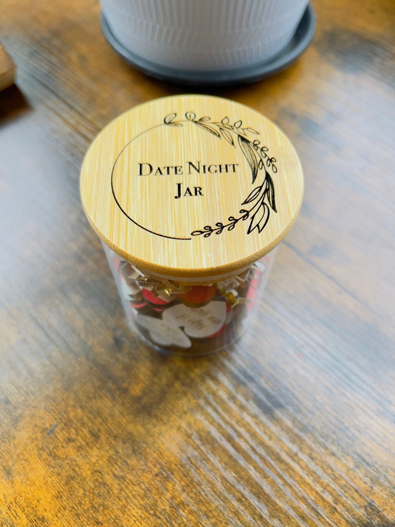 Date Night Jar. Couples. Wedding Gift. Valentines Day. Anniversary. Christmas. Gift image 3