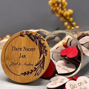 Date Night Jar. Couples. Wedding Gift. Valentines Day. Anniversary. Christmas. Gift WITH personalization