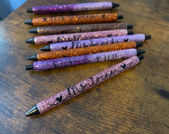 Personalized Glitter Epoxy Resin Pen