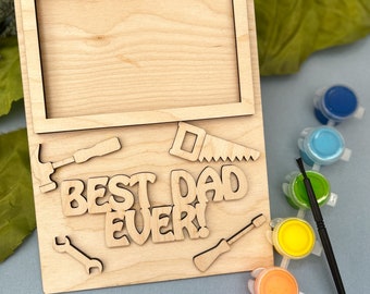 DIY-kit med målningsbar tavelram: Fars dag-present från barn