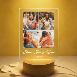 Best Friend Gift, Custom Photo Gift, Personalized Photo Light, Birthday Gift for Her, Sister Gift, Besties gift, PP03