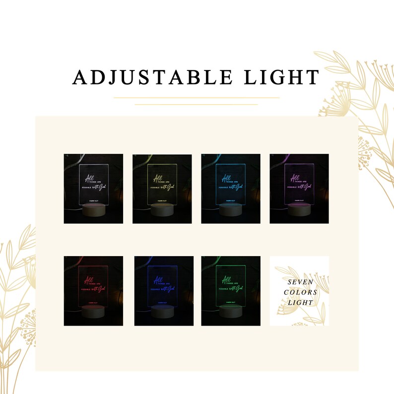 Bible Verse LED Light, Personalized Bible Quote Light, Custom Bible ...