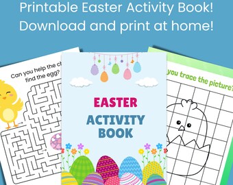 Printable Easter Activity Book - Digital Download - Activities for Kids