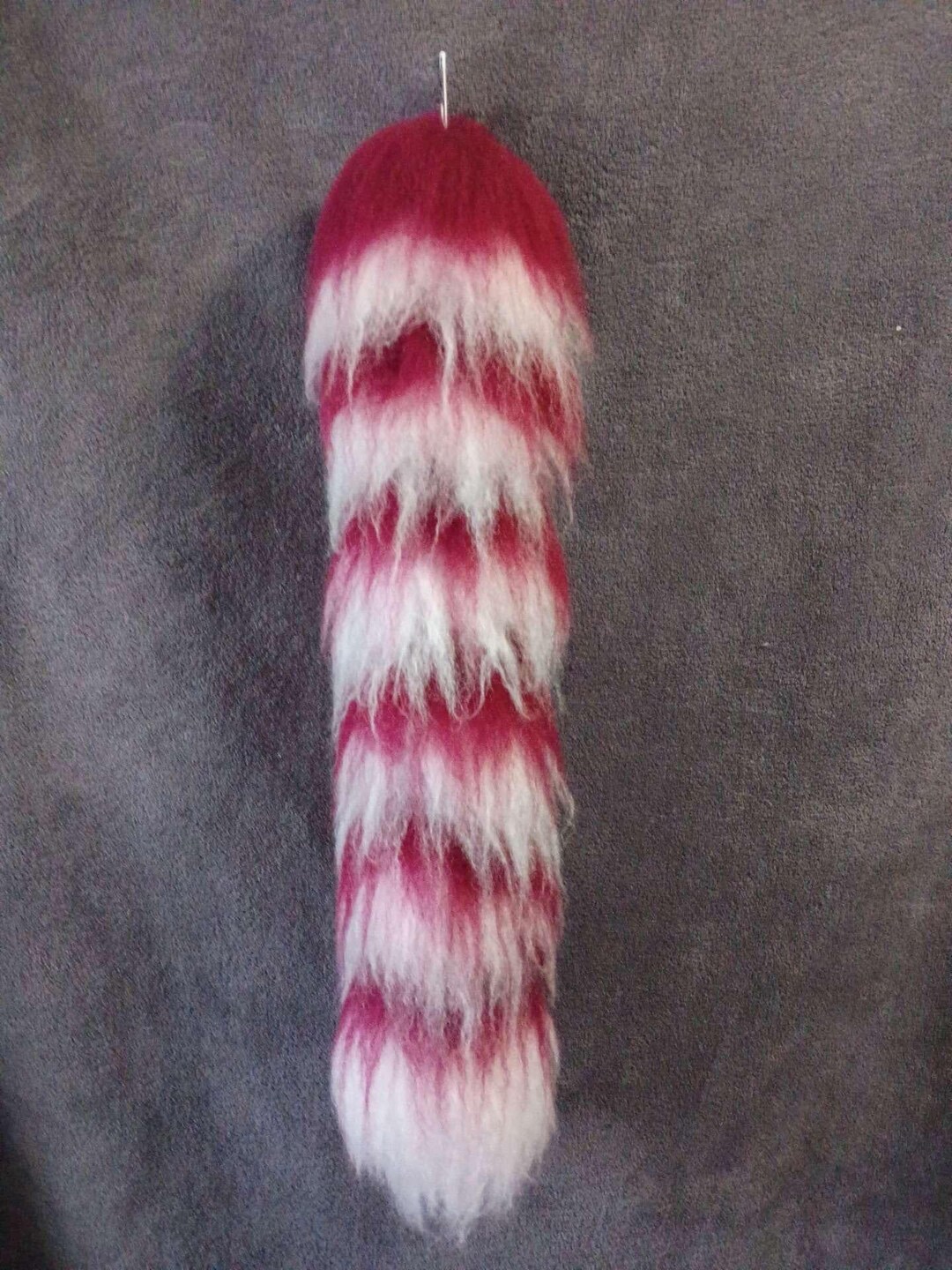 21” Yarn Tail Handmade - Furry Tail, Therian Tail, Costume Tail, Red ...
