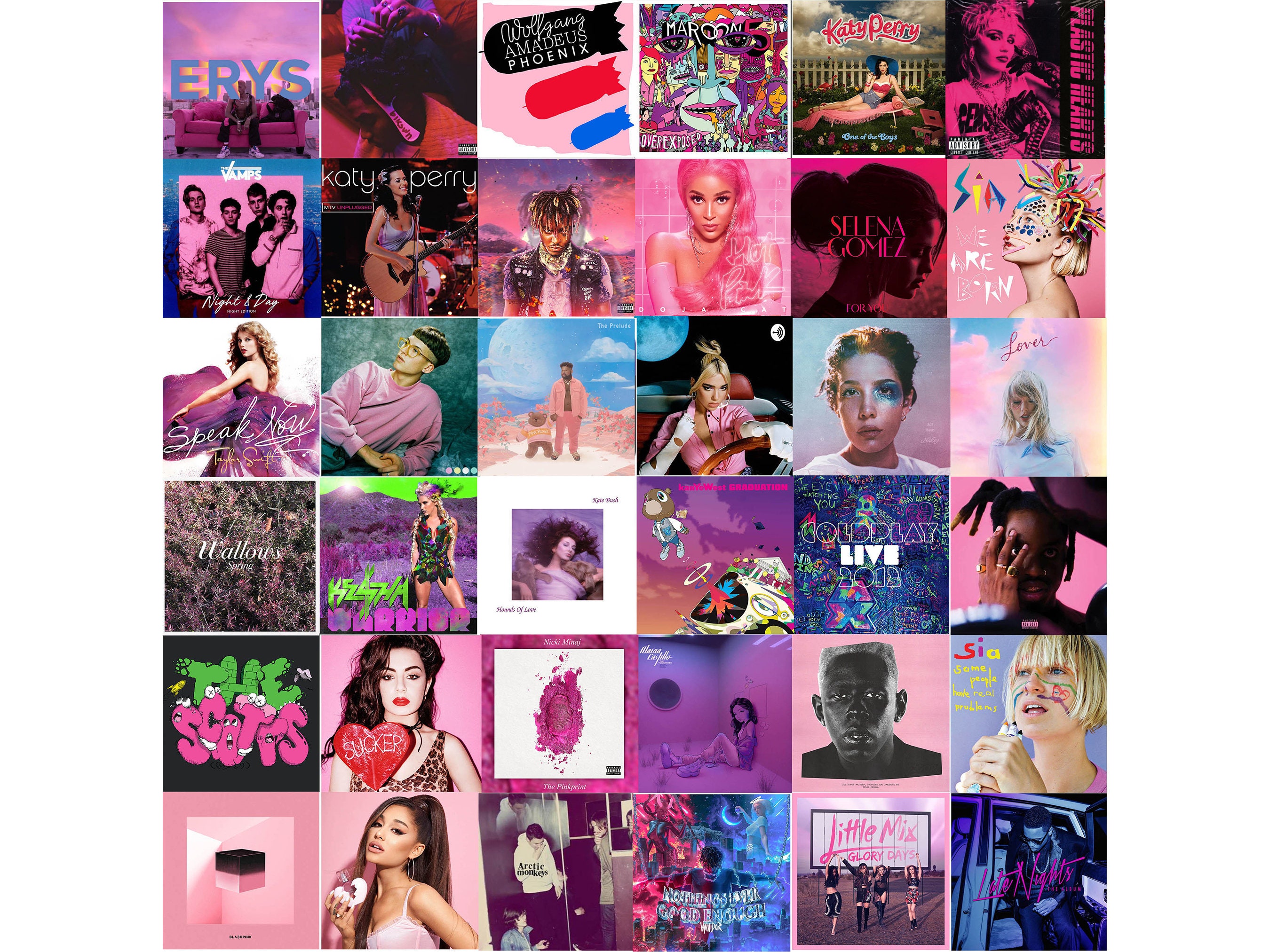 Thought I would share this here. Top 9 albums with pink covers. While  you're here you should check me out on Instagram @neutrl.cringe.hotel I  make stuff like this and post daily. 