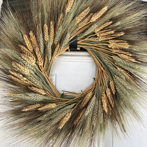 Dried wheat wreath