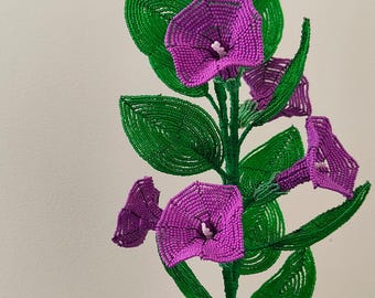 French Beaded Morning Glory Flower Arrangement
