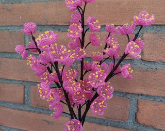cherry blossom flowers branches french beaded flowers