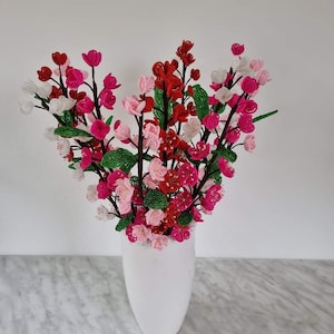 flores de cerezo flores con cuentas francesas