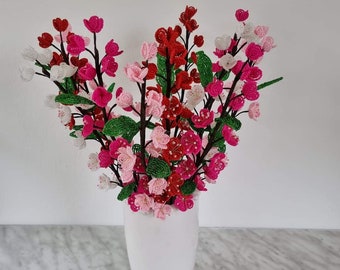 cherry blossom flowers french beaded flowers