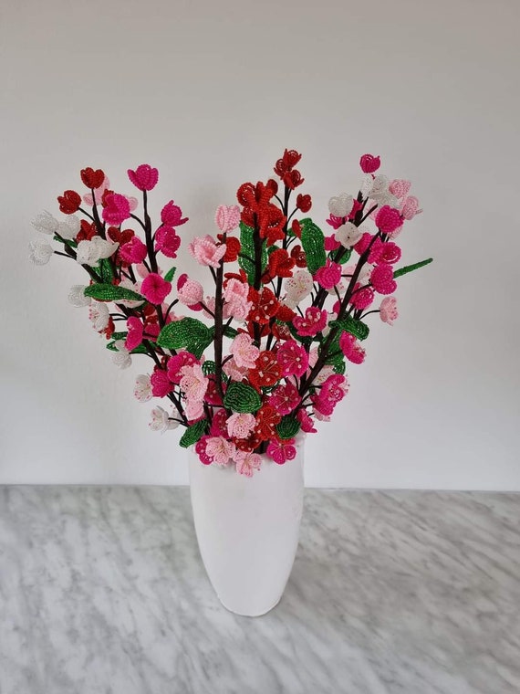 cherry blossom flowers french beaded flowers