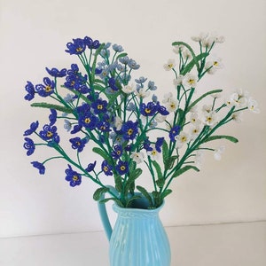 Cadeaux ne m'oubliez pas Fleurs artificielles Myosotis Sylvatica Fleurs artificielles