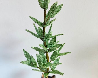 Beaded Olive Branch: Green Home Decoration (45cm)