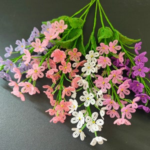 Handmade French Beaded Wildflowers: Lady Rocket Bouquet