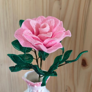 Roses flowers floral arrangements french beaded flowers