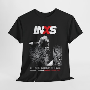 Vintage INXS Live in Wembley 1991 Tee, Retro Rock Band Shirt