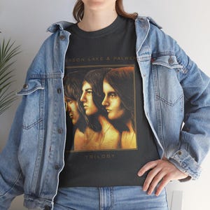 Emerson Lake and Palmer Trilogy T Shirt - Unisex Heavy Cotton Tee image 6