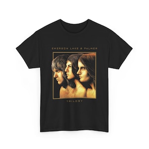 Emerson Lake and Palmer Trilogy T Shirt - Unisex Heavy Cotton Tee image 1
