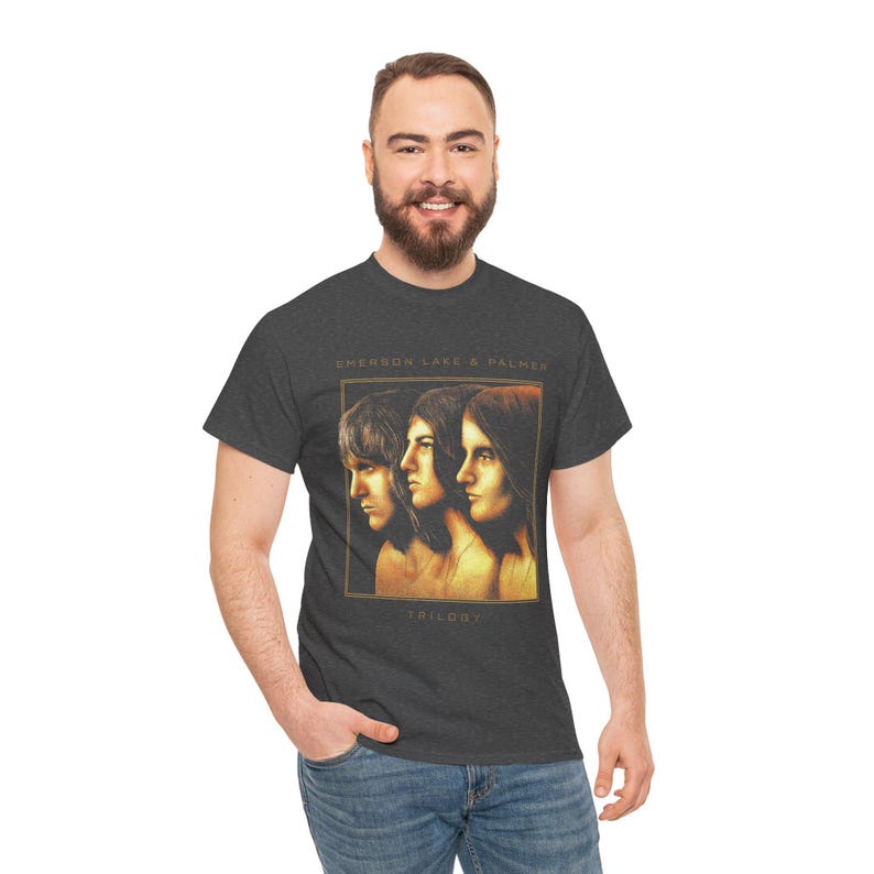 Emerson Lake and Palmer Trilogy T Shirt - Unisex Heavy Cotton Tee image 5