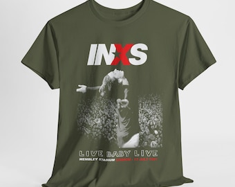 Vintage INXS Live in Wembley 1991 Tee, Retro Rock Band Shirt - Etsy