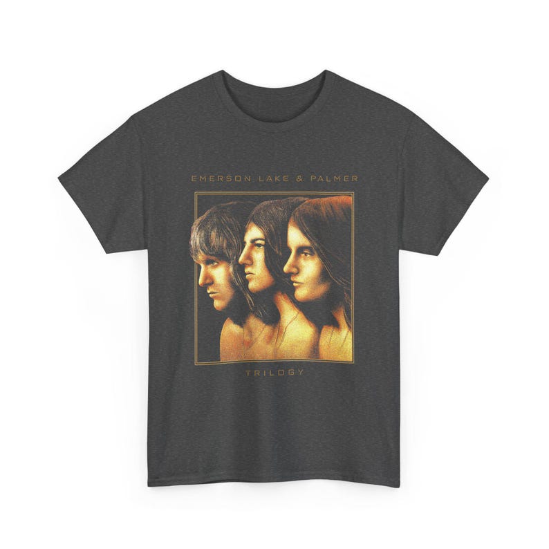Emerson Lake and Palmer Trilogy T Shirt - Unisex Heavy Cotton Tee image 4