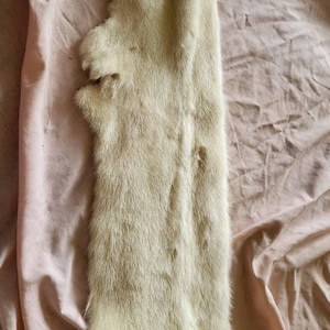 Split White Mink Pelt