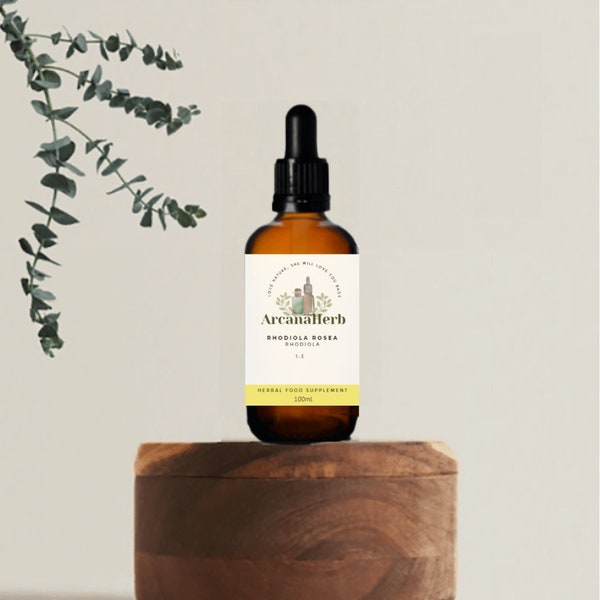 Rhodiola Tincture. Rhodiola Rosea. 1:3 100ml. Quality assured. Clinical grade, Herbalist crafted