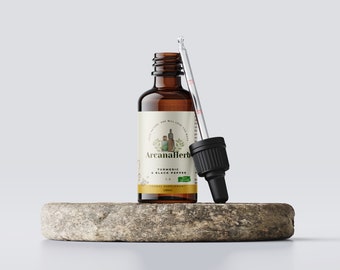 Turmeric and Black pepper tincture extract. Clean naturally sourced. 1:3 Herbalist crafted ,Curcumin guaranteed.Curcuma longa, Piper nigrum.