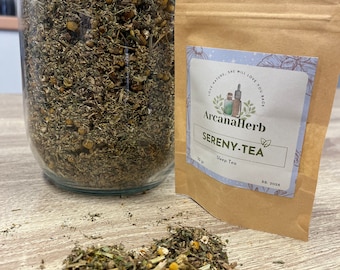 Serena-tea. Sleep. Bedtime tea.Herbal tea. Herbalist crafted,25g, 50g, 100g Lemon balm,Californian poppy, Valerian, Passionflower, Chamomile